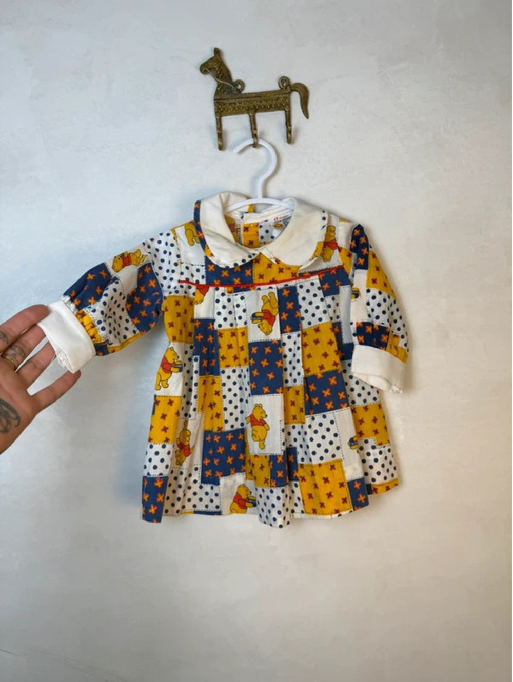 Vintage patchwork Winnie the Pooh dress size 12 months